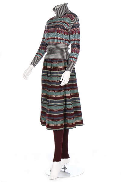 A Bill Gibb/Kaffe Fassett knitted wool ensemble, probably Autumn-Winter 1974, labelled, - Bild 2 aus 8