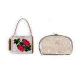 Three minaudières/vanity bags and a group of evening purses, mostly 1950s, approx twelve,