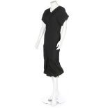 A John Galliano bias-cut black viscose dress, Spring-Summer 1987, Galliano London label and UK 10,