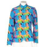 A Shanghai Tang 'Chairman Mao' Warhol-style printed silk jacket, modern, labelled and size 8,