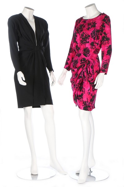 A group of Yves Saint Laurent Rive Gauche cocktail-wear, 1980s-90s, labelled, six ensembles, - Image 3 of 8