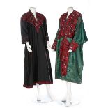 A group of ethnic robes, probably Palestinian, 20th century,