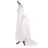 A whiteworked muslin peignoir, late 1870s,