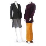 A group of Yves Saint Laurent separates, mainly 1980s, labelled,