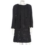 A Chanel black sequinned cotton ensemble, 2000, Identification labelled and size 40,