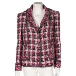 Two Chanel cotton-blend jackets, 2000s, labelled, the first in pink,