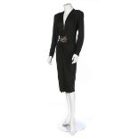 An Yves Saint Laurent Rive Gauche black jersey dress, Spring-Summer 1985, labelled and size 40,
