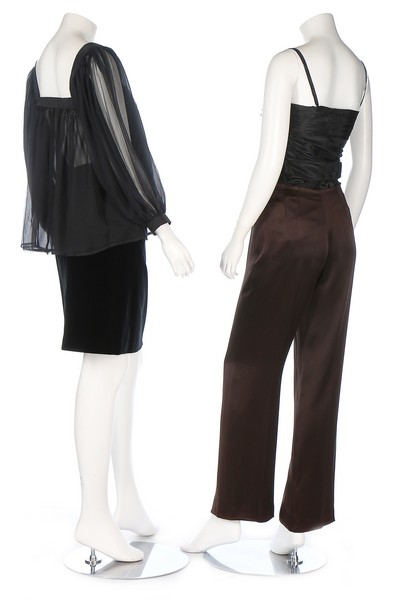 A group of Yves Saint Laurent Rive Gauche cocktail-wear, 1980s-90s, labelled, six ensembles, - Image 8 of 8