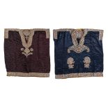 Four embroidered satin Parsi children's shirts, Surat, Gujarat, late 19th century,