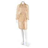 A Comme des Garçons nude polyester chiffon trenchcoat, Autumn-Winter 2009, labelled and size S,