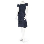 A Vivienne Westwood short Cocotte dress, 2007, couture labelled, in navy blue silk, bust 86cm,