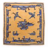 Three Hermès silk scarves, 1980s-modern, approx 89cm square,