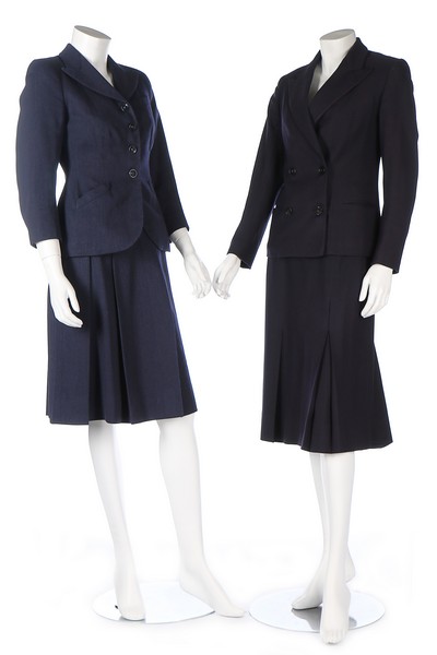 A group of woollen suits and dresses, 1940s, six ensembles, - Bild 4 aus 8