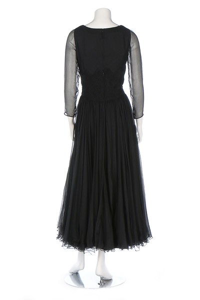 Three couture black evening gowns, late 1950s-early 60s, - Image 4 of 8