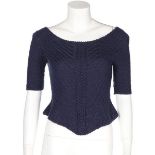 A John Galliano bias-knit cotton top, Spring-Summer 1990,