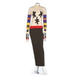 A Walter van Beirendonck wool jumper-dress, 'Souvenirs of the World', Autumn-Winter 1993, labelled,