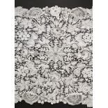 A Brussels mixed lace stole, circa 1860,
