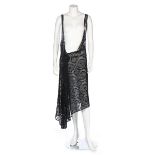 A John Galliano black devoré velvet dress, Spring-Summer 1989, un-labelled,