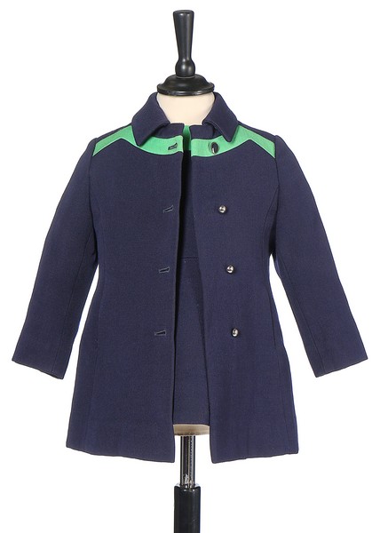 Two Louis Feraud navy wool children's ensembles, late 1960s, Petites Filles labelled, - Image 2 of 8