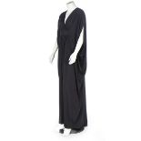 A Yuki (Gnyuki Torimaru) for Rembrandt black draped jersey kaftan-style evening gown, late 1970s,