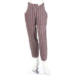 A pair of Westwood/McLaren madras-striped cotton trousers, 'Pirate' collection, Autumn-Winter,