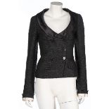 A Chanel black tweed jacket, 2005, labelled,