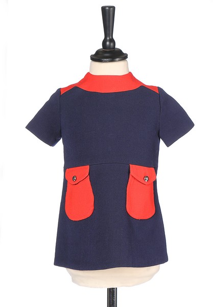 Two Louis Feraud navy wool children's ensembles, late 1960s, Petites Filles labelled, - Image 3 of 8
