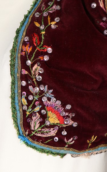 An embroidered purple velvet bolero jacket, probably French colonial, late 19th century, - Image 6 of 8