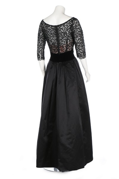 Three couture black evening gowns, late 1950s-early 60s, - Image 5 of 8