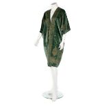 A Mariano Fortuny stencilled green velvet jacket, circa 1920,