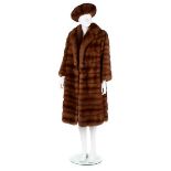 A fine Royal Crown light brown sable coat with adjustable hem, probably 1970s,