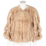 A Lanvin champagne-coloured mink evening jacket, Autumn-Winter 2005, labelled,