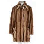 A Fendi light brown mink coat, probably 1990s, labelled,