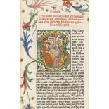 Biblia germanica Biblia, deutsch. Augsburg, [Günther Zainer, um 1475/76]. Schönes Exemplar der