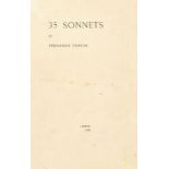 Pessoa, Fernando Rarissimum! 35 Sonnets. Lissabon, Monteiro 1918. Eines der wenigen zu Lebzeiten