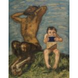 Franz von Stuck 1863 Tettenweis - 1928 München Dissonanz. Um 1910. Öl auf Malpappe. Vgl. Voss 274,