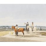 Wilhelm von Kobell 1766 Mannheim - 1855 München Reiter vor München. 1830. Aquarell. Rechts unten