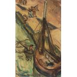 Emile-Othon Friesz 1879 Le Havre - 1949 Paris Segelkutter an der Kaimauer. Um 1920/1925. Öl auf