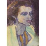 Emil Nolde 1867 Nolde/Nordschleswig - 1956 Seebüll/Schleswig-Holstein Portrait einer brünetten Frau.