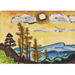 Karl Schmidt-Rottluff 1884 Rottluff bei Chemnitz - 1976 Berlin Landschaft. Wohl 1962. Aquarell und