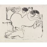 Ernst Ludwig Kirchner 1880 Aschaffenburg - 1938 Davos Fingerspielende Dodo. 1909. Lithografie.