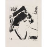 Erich Heckel 1883 Döbeln/Sachsen - 1970 Radolfzell/Bodensee A Girl. 1910. Lithografie. Dube L 141.