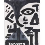 A. R. Penck (d.i. Ralf Winkler) 1939 Dresden - 2017 Zürich 2 T. 1995. Acryl auf Leinwand.