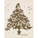 Andy Warhol 1928 Pittsburgh - 1987 New York Christmas Tree. 1957. Farbserigrafie. Rechts unten