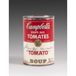 Andy Warhol 1928 Pittsburgh - 1987 New York Campbell's Soup Can: Tomato Soup. Um 1970. Objekt .