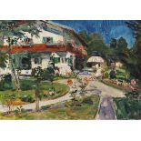 Maria Caspar-Filser 1878 Riedlingen - 1968 Brannenburg Haus im Garten. 1931. Öl auf Leinwand. 66,5 x