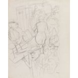 George Grosz 1893 Berlin - 1959 Berlin Die Stadt Oklahoma. 1930. Bleistiftzeichnung auf Papier.