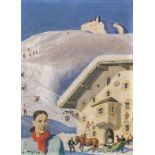 Alfons Walde 1891 Oberndorf - 1958 Kitzbühel Luis Trenker 'Sonne über Sorasass'. 1953. Öl und