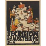 Egon Schiele 1890 Tulln - 1918 Wien Secession 49. Ausstellung. 1918. Farblithografie . Plakat mit