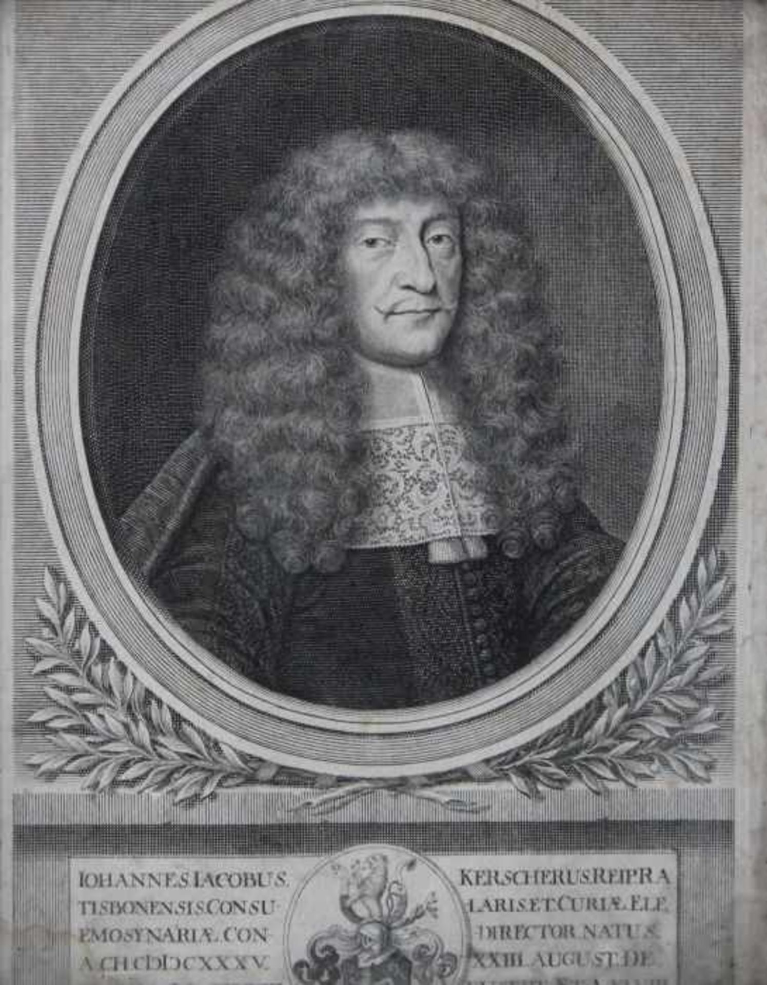 Kupferstich - Elias Hainzelmann (1640 - 1693 / Kupferstecher zu Augsburg" "Johann Jacob Kerscher -